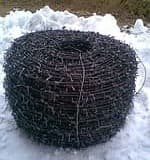 Одноосновная колючая проволока, черная Одноосновная колючая проволока, черная