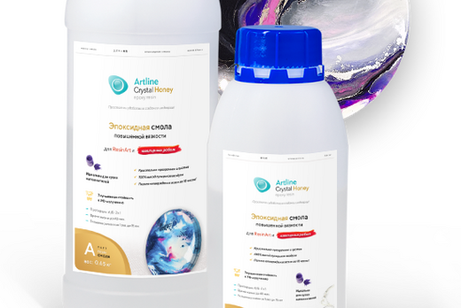 Эпоксидная смола Artline Honey epoxy — супер-вязкая (2-компонентная Эпоксидная смола Artline Honey epoxy — супер-вязкая (2-компонентная
