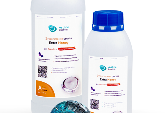 Эпоксидная смола Artline Extra Honey epoxy — супер-вязкая (2-компонентная