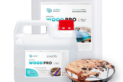 Эпоксидная смола для заливки столешниц Artline Wood PRO epoxy (2-компонентная