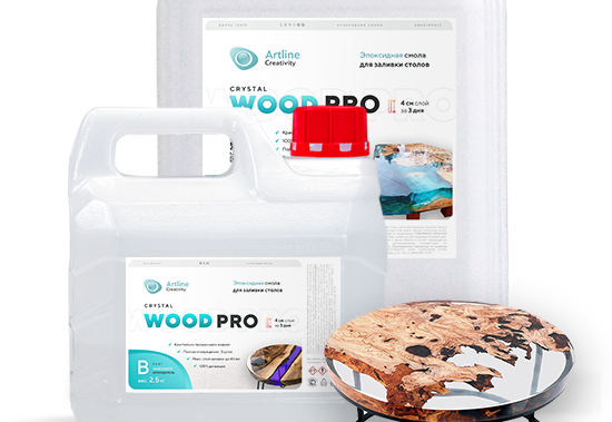 Эпоксидная смола для заливки столешниц Artline Wood PRO epoxy (2-компонентная Эпоксидная смола для заливки столешниц Artline Wood PRO epoxy (2-компонентная