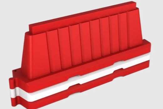 Блок дорожный вставной  (водоналивной  ) белый, красный  1500мм 2000 мм